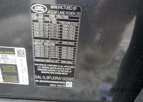 2024 Land Rover Range Rover Sport Dynamic Se z USA, uszkodzony, nr VIN SAL1L9FU0RA192885